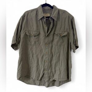 ❗️SOLD❗️EDDIE BAUER 100% Linen Short Sleeve Button Down Shirt
